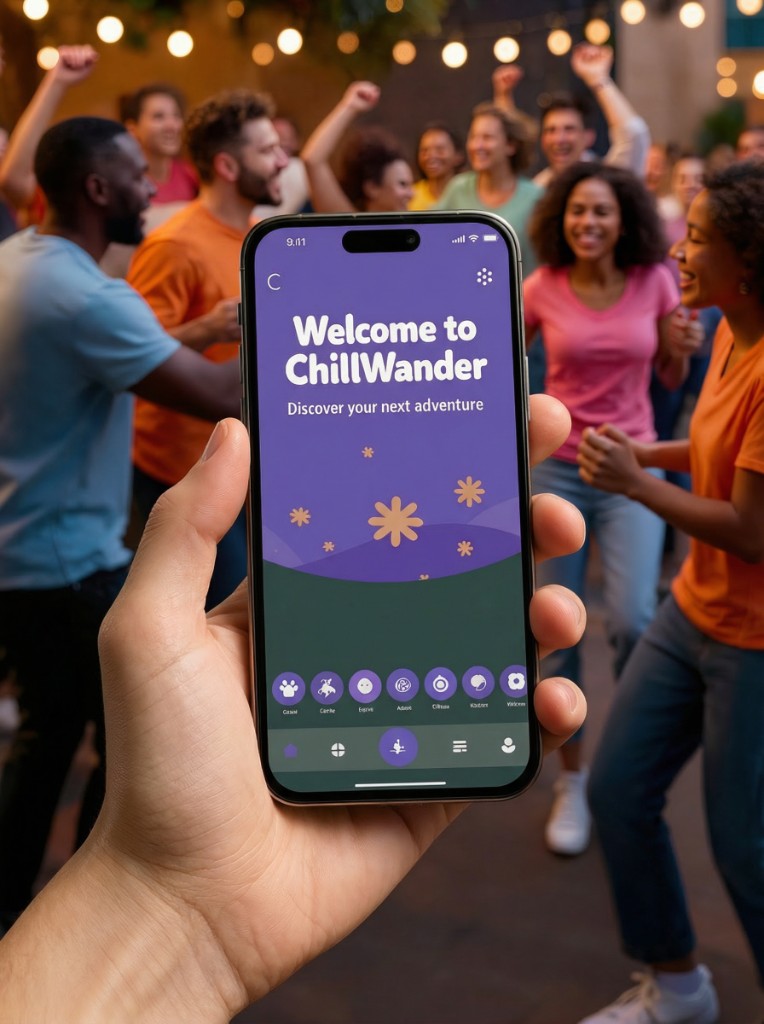 ChillWander mindful travel companion app on mobile